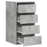 Commode d'angle gris béton 40x41x76 cm bois d'ingénierie