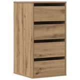 Commode d'angle chêne artisanal 40x41x76 cm bois d'ingénierie