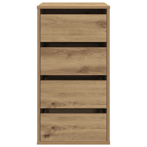Commode d'angle chêne artisanal 40x41x76 cm bois d'ingénierie