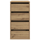 Commode d'angle chêne artisanal 40x41x76 cm bois d'ingénierie