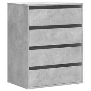 Commode d'angle gris béton 60x41x76 cm bois d'ingénierie