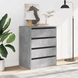 Commode d'angle gris béton 60x41x76 cm bois d'ingénierie