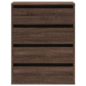 Commode d'angle chêne marron 60x41x76 cm bois d'ingénierie