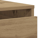 Commode d'angle chêne artisanal 60x41x76 cm bois d'ingénierie