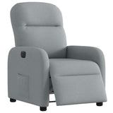 Fauteuil inclinable électrique Gris clair Tissu