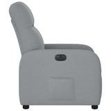 Fauteuil inclinable électrique Gris clair Tissu