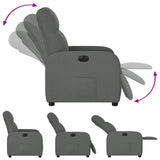 Fauteuil inclinable électrique Gris foncé Tissu