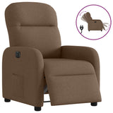 Fauteuil inclinable électrique Marron Tissu