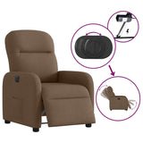 Fauteuil inclinable électrique Marron Tissu