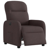 Fauteuil inclinable électrique Marron foncé Tissu