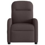 Fauteuil inclinable électrique Marron foncé Tissu