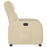Fauteuil inclinable électrique Crème Tissu