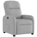 Fauteuil inclinable électrique gris nuage tissu