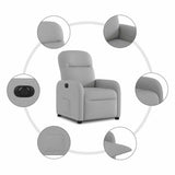 Fauteuil inclinable électrique gris nuage tissu