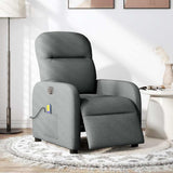 Fauteuil inclinable de massage électrique gris foncé tissu
