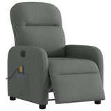 Fauteuil inclinable de massage électrique gris foncé tissu