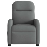 Fauteuil inclinable de massage électrique gris foncé tissu