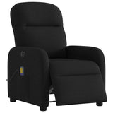 Fauteuil de massage inclinable électrique Noir Tissu