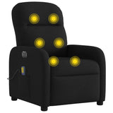 Fauteuil de massage inclinable électrique Noir Tissu