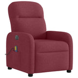 Fauteuil de massage inclinable électrique Rouge bordeaux Tissu