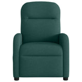 Fauteuil de massage inclinable électrique Vert foncé Tissu