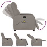 Fauteuil de massage inclinable électrique Taupe Tissu