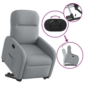 Fauteuil inclinable Gris clair Tissu