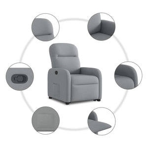 Fauteuil inclinable Gris clair Tissu