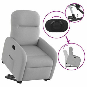 Fauteuil inclinable gris nuage tissu