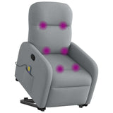 Fauteuil de massage inclinable Gris clair Tissu