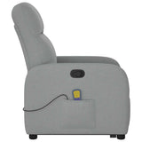 Fauteuil de massage inclinable Gris clair Tissu
