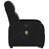 Fauteuil de massage inclinable Noir Tissu
