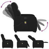 Fauteuil de massage inclinable Noir Tissu