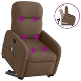 Fauteuil de massage inclinable Marron Tissu