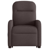 Fauteuil inclinable de massage Marron foncé Tissu
