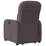 Fauteuil inclinable de massage Marron foncé Tissu