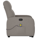 Fauteuil inclinable de massage Taupe Tissu