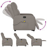 Fauteuil inclinable de massage Taupe Tissu