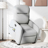 Fauteuil de massage inclinable gris nuage tissu