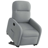 Fauteuil inclinable électrique gris clair tissu