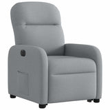 Fauteuil inclinable électrique gris clair tissu