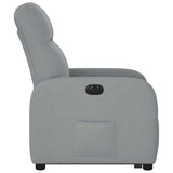 Fauteuil inclinable électrique gris clair tissu