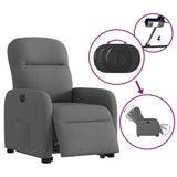 Fauteuil inclinable électrique gris foncé tissu