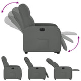 Fauteuil inclinable électrique gris foncé tissu