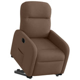 Fauteuil inclinable électrique marron tissu