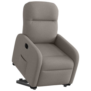 Fauteuil inclinable électrique taupe tissu