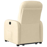 Fauteuil inclinable électrique crème tissu