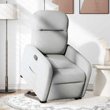 Fauteuil inclinable électrique gris nuage tissu
