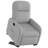 Fauteuil inclinable électrique gris nuage tissu