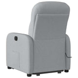 Fauteuil inclinable de massage électrique Gris clair Tissu